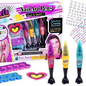 2 az 1-ben körömdíszítő szett aplikátorokkal, körömdekorációkkal, körömreszelővel, lábujjelválasztóval (BBJ) - Image 5