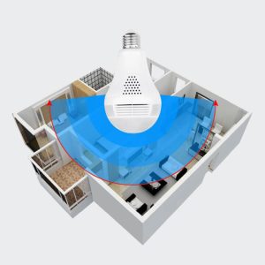 360°-os villanykörtébe rejtett, éjjellátó, mozgásérzékelő, Wifi-s panoráma kamera (BBV) - Image 5