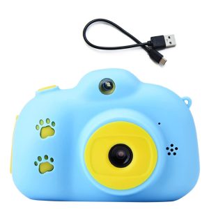 Digitális gyermek kamera, strapabíró fényképezőgép - kék  (BBV) - Image 3