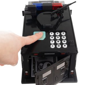 Zenélő, kódolható játék pénzszállító autó, persely - papír + érme tartó (BBJ) - Image 8