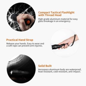 T6 strapabíró és vízálló akkus cree led zoom kézi lámpa - kerékpárra is rögzíthető (BBL) - Image 8