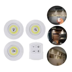 3 darabos vezeték nélküli led lámpa szett távirányítóval (BBL) - Image 6