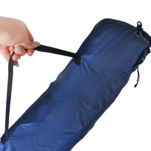 Összecsukható és könnyen hordozható kempingszék italtartós karfával és 120 kg teherbírással - kék horgászszék (BBL) - Image 7