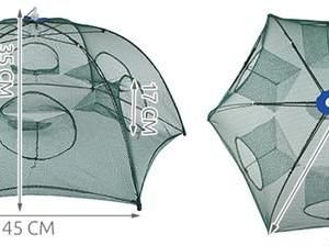 Automatikusan kinyíló, strapabíró csalihal illetve törpeharcsa csapda sűrűn fonott hálóból - 90 x 90 x 35 cm (BBL) - Image 8