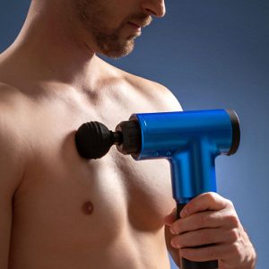 Akkumulátoros izomlazító masszírozó pisztoly 4 cserélhető fejjel és 6 sebességfokozattal - 24W (BBV) - Image 5