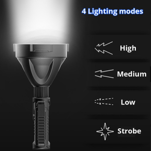 Extra erős akkus LED-es járőrlámpa - vízálló, könnyen hordozható, extra erős fénnyel (BBV) (BBD) - Image 3