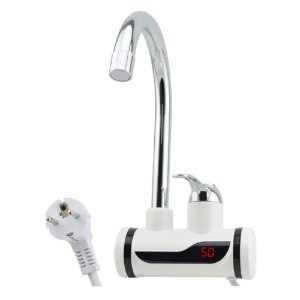 LED kijelzős vízmelegítő csaptelep - fali csatlakozású (BBL)