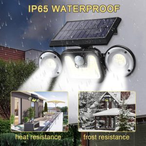 JY-1729 kültéri napelemes falilámpa 54 COB LED-del - vízálló, mozgásérzékelős szolár lámpa (BBV) - Image 4