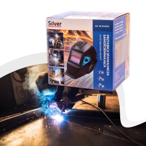 Silver napelemes automata hegesztő pajzs - fényre sötétedő, állítható fényerősségű hegesztő sisak (BBL)