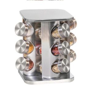 Forgó fűszertartó állvány 12 üveggel – praktikus és modern konyhai kiegészítő (BBV) (BBKM) - Image 3