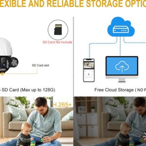 Vezeték nélküli VRT-C28 Wifi Smart kültéri, éjjellátó, vízálló kamera - távolról vezérelhető (BBV) - Image 8