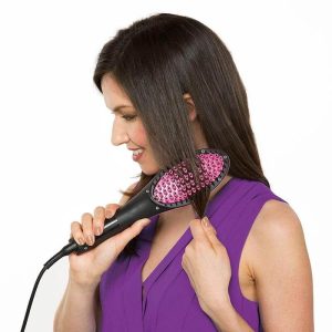 Elektromos hajkefe - hajegyenesítő fésű LCD kijelzővel, hőmérsékletszabályzóval (BBV) - Image 7