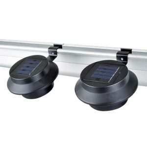 Két darabos kültéri napelemes ereszlámpa készlet - ereszcsatornára, kerítésre - fekete (BBV) - Image 6