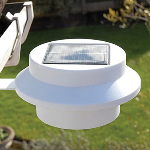 Két darabos kültéri napelemes ereszlámpa készlet - ereszcsatornára, kerítésre - fehér (BBV) - Image 3