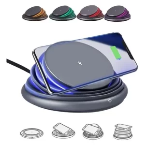 Vezeték nélküli világító okostelefon töltő - harmonika alakú (BBD) - Image 4