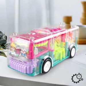 Világító és zenélő játék autóbusz átlátszó műanyagból (BBJ) - Image 3