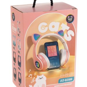 Cicafüles vezeték nélküli fejhallgató – fekete (BBD) (BBV)(BBJH) - Image 3