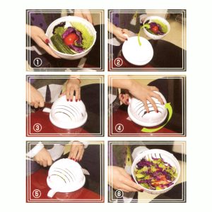 Műanyag saláta szeletelő fehér színben (BBKM) - Image 4