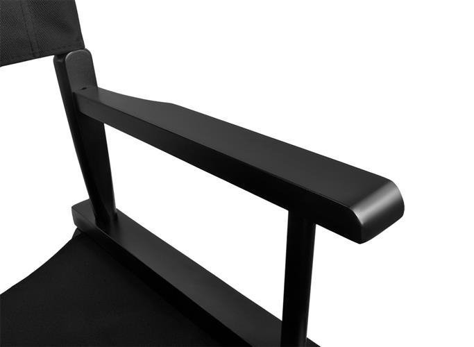 Összecsukható fekete fa kozmetika szék lábtartóval (BB9917) (4)