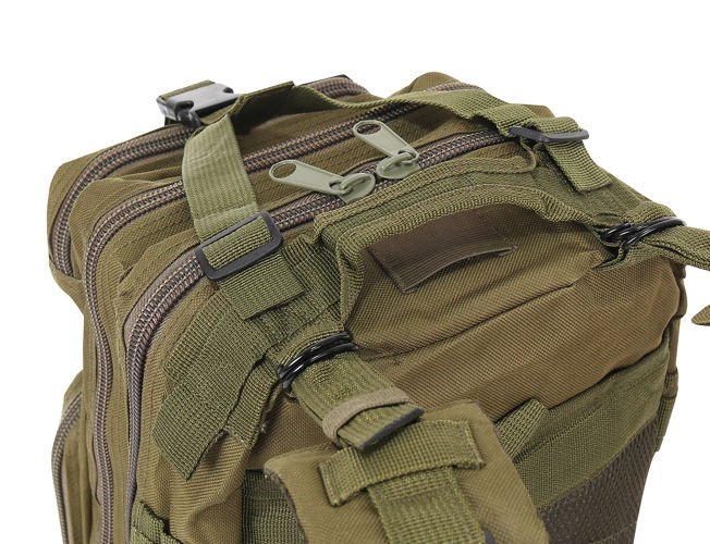 30 L-es ergonomikus khaki színű katonai hátizsák amerikai zászlós felvarróval (BB8916) (14)