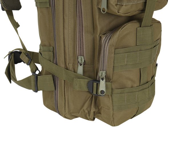 30 L-es ergonomikus khaki színű katonai hátizsák amerikai zászlós felvarróval (BB8916) (18)