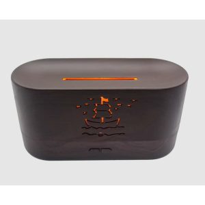 Láng hatású Flame aroma diffúzor és párásító -180 ml , USB, sötétbarna (BBV) - Image 3