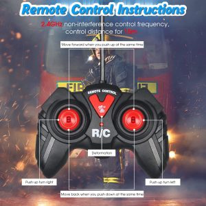 Távirányítós Transformers tűzoltóautó LED fényekkel és működő vízágyúval (BBJ) - Image 4