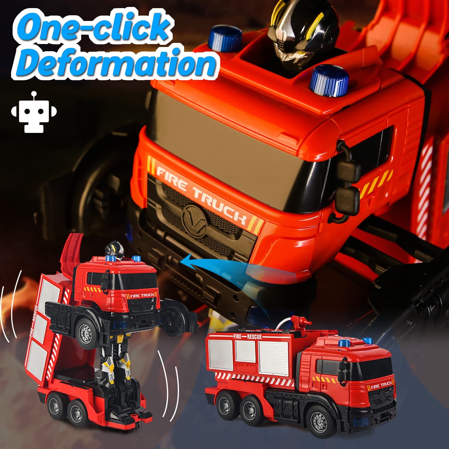 Távirányítós tűzoltóautó transformers (5)