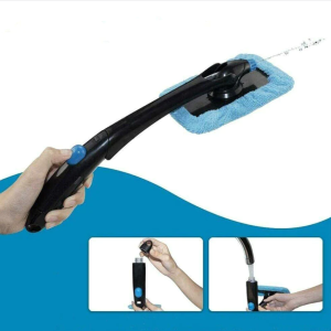 Csuklófejes ablak, - és szélvédőtisztító beépített adagoló flakonnal - 2 db mikroszálas törlőhuzattal, összehajtható nyéllel (BBM) - Image 4