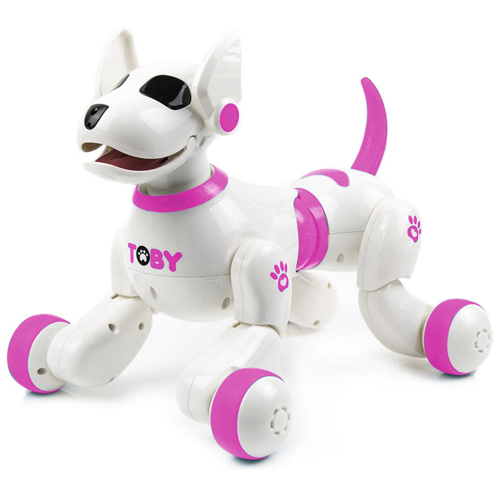 Beszélő, játszó, táncoló, éneklő távirányítós robot kutya – távirányítóval vezérelhető, rózsaszín