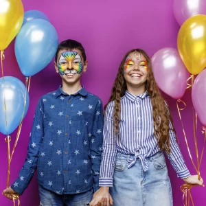 Jelmezbál szett gyermekeknek maszkokkal, glitterrel és arcfestékkel (BBJ) - Image 2