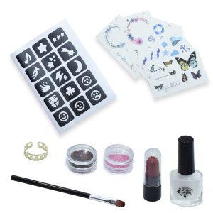 Könnyen lemosható trendi tetoválás készítő szett gyerekeknek - matricákkal, mintákkal, csillámokkal (BBJ) - Image 2