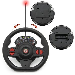 Távirányítós modell sportautó, kormánnyal és pedállal, világító első fényszórókkal (BBJ) - Image 5