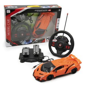 Távirányítós modell sportautó, kormánnyal és pedállal, világító első fényszórókkal (BBJ) - Image 9