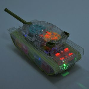 Világító, zenélő, átlátszó fogaskerék tank - színes világító zenés lámpás játék kicsiknek (BBJ) - Image 4