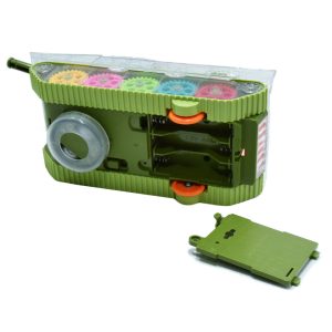 Világító, zenélő, átlátszó fogaskerék tank - színes világító zenés lámpás játék kicsiknek (BBJ) - Image 6