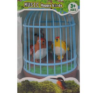 Kedvesen éneklő és táncoló kismadarak kalitkában led világítással (BBJ) - Image 5