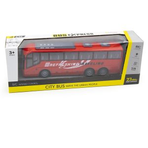 32cm-es játék busz működő fényszórókkal és 27MHz-es frekvenciájú távirányítóval (BBJ) - Image 4