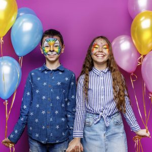 Gyermek arcfestő készlet 6 vidám színnel (BBJ) - Image 3