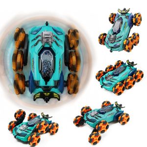 Hat kerekű, füstölő, távirányítós kaszkadőrautó -minden irányba mozgó póklábú terepjáró autó (BBJ) - Image 4