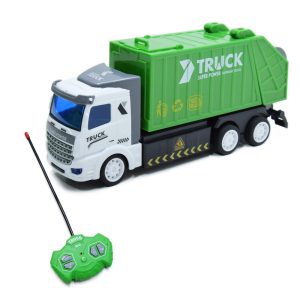 Kukás autó dönthető konténerrel, távirányítóval és fényhatásokkal (BBJ)