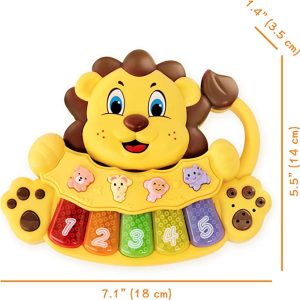Oroszlános zenélő oktatójáték állathangokkal és zongora billentyűkkel babáknak (BBJ) - Image 9