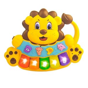 Oroszlános zenélő oktatójáték állathangokkal és zongora billentyűkkel babáknak (BBJ) - Image 1