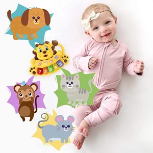 Oroszlános zenélő oktatójáték állathangokkal és zongora billentyűkkel babáknak (BBJ) - Image 4