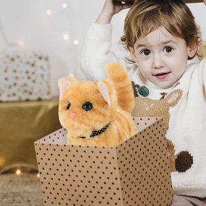 Sétáló, elemes kismacska puha plüss borítással és aranyos nyávogó hanggal (BBJ) - Image 5