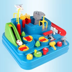 Car adventure izgalmas játék autópálya szett 4 db kisautóval és helikopterrel (BBJ) - Image 3