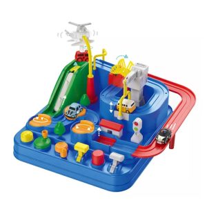 Car adventure izgalmas játék autópálya szett 4 db kisautóval és helikopterrel (BBJ) - Image 9