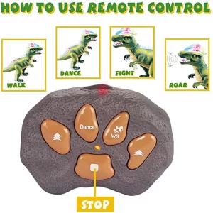 Dilophosaurus távirányítós játék dínó világító dupla taréjjal - 40 cm (BBMJ) - Image 7