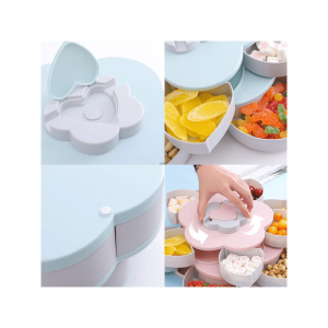 Virág alakú, automatikusan kinyíló tárolódoboz csemegékhez és nassonlivalókhoz - telefontartóval (BBM) - Image 4