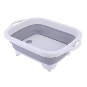 Helytakarékos, összecsukható 3in1 konyhai szilikon kosár - zöldégmosó, vágódeszka és tárolóedény (BBM) - Image 16